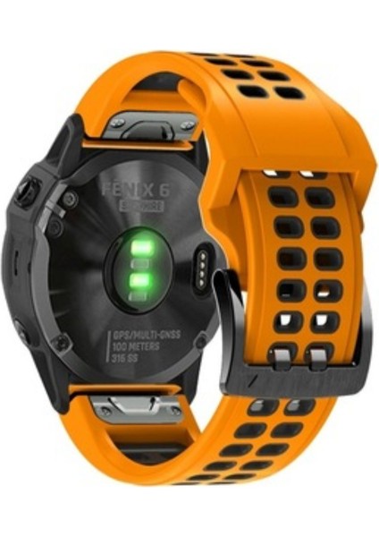 Garmin Fenix 6 -6 Pro (22MM) Çift Sıralı Silikon Saat Kordonu fiyatları