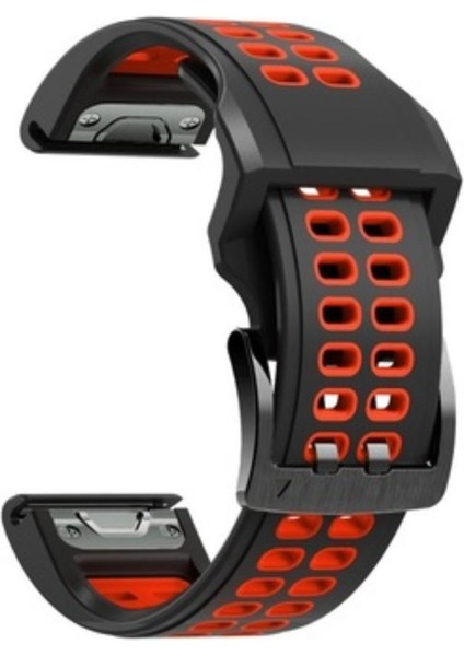 Garmin Fenix 6 -6 Pro (22MM) Çift Sıralı Silikon Saat Kordonu modelleri