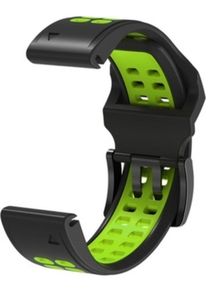 Garmin Fenix 6 -6 Pro (22MM) Çift Sıralı Silikon Saat Kordonu