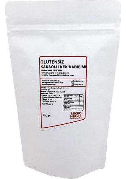 Glütensiz Pratik Kakaolu Kek Karışımı 115 gr