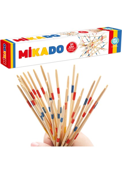 Circle Toys Mikado Spiel Çubukları Zeka ve Beceri Eğitici Ahşap Oyun