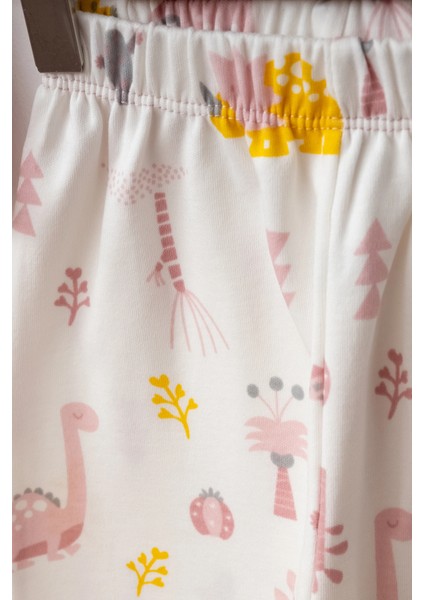 Dino Baby Baskılı Pamuklu Pijama Takımı 45166