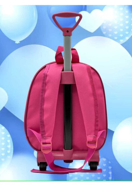 Kız Çocuk Anaokulu Kreş Çekçekli Tekerli Kabartmalı Eva Renkli Baskılı Sırt Çantası ve Okul Çantası indirimleri