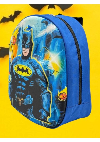 Anaokulu Çocuk Sırt Çantası Yarasa Adam Batman Baskı 3-6 Yaş 5d Kabartmalı Eva Kumaş Okul Çantası