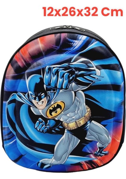 Erkek Çocuk Yarasa Adam Batman Kabartma Baskılı Anaokulu Sırt Çantası ve Okul Çantası