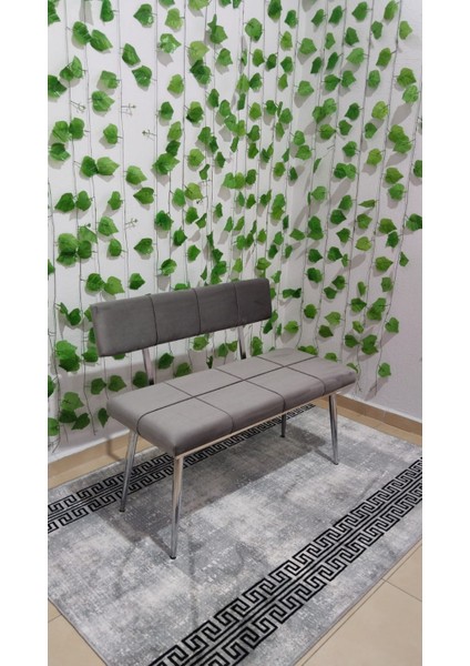 Metal Ayaklı Sırtlı Siyah Mutfak Salon Antre Yatak Odası Puf Bank Oturak Bench modelleri