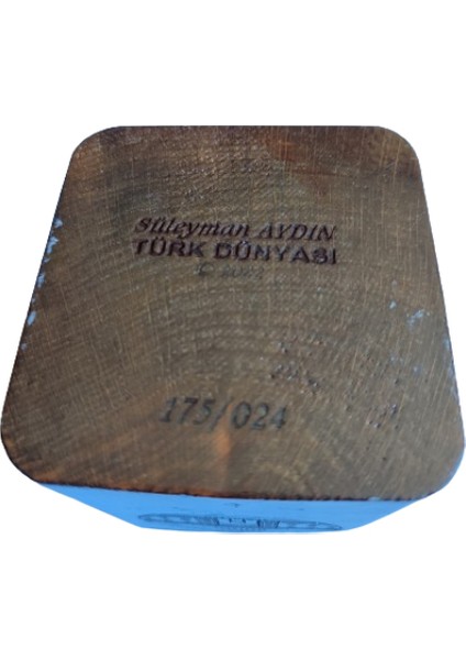 Türk Dünyası Motifli El Yapımı Ahşap Kalemlik Organizer