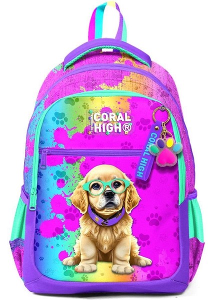2li Set Köpek Desenli Okul Çantası Beslenme 23649