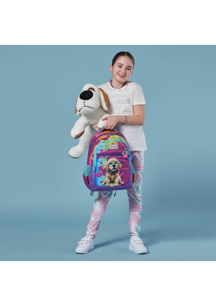 2li Set Köpek Desenli Okul Çantası Beslenme 23649