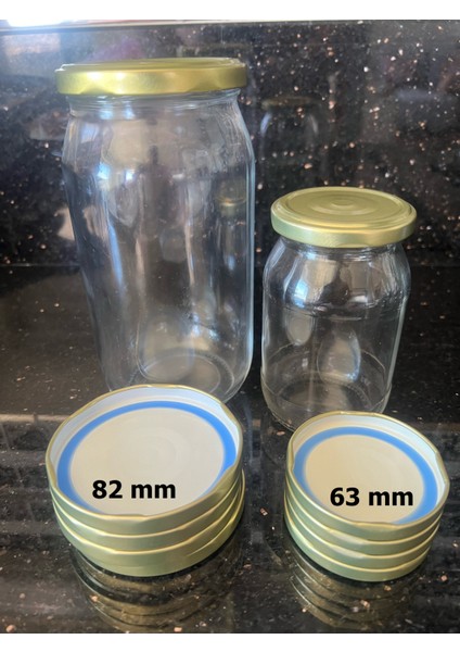 Mavi Halkalı Konserve Kavanoz Kapak 63 mm Pvc Içermez. Mavi Conta