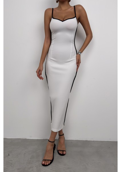 Biye Detay Askılı Kalp Yaka Elbise indirimleri