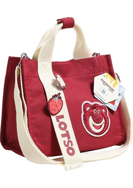 Çilek Ayı Chichi Winnie Bear Sevimli Kanvas Elde Taşınan Omuz Crossbody Çanta (Yurt Dışından)