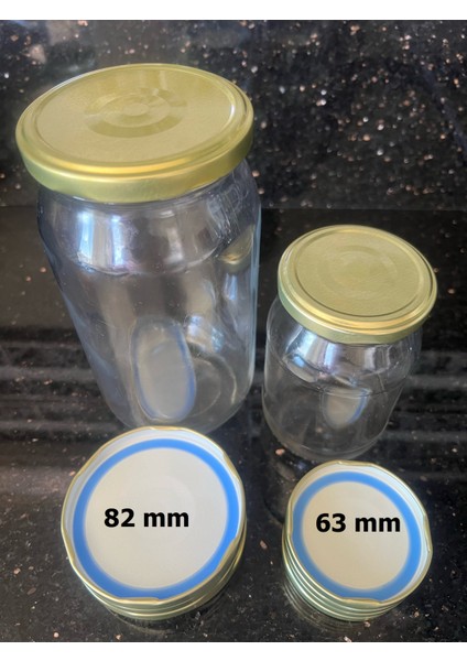 Mavi Halkalı Konserve Kavanoz Kapak 63 mm Pvc Içermez. Mavi Conta