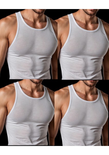 4'lü Beyaz Erkek Atlet Rahat, Yaz Kış, Fit %100 Pamuk, Terletmeyen, Esnek , Nefes Alan, Şık ve Günlük fiyatları