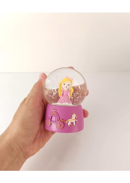 Kar Küresi Prenses Kraliçesi Işıklı Kar Küresi Ev Ofis Dekor Biblo Obje 9 cm fiyatları