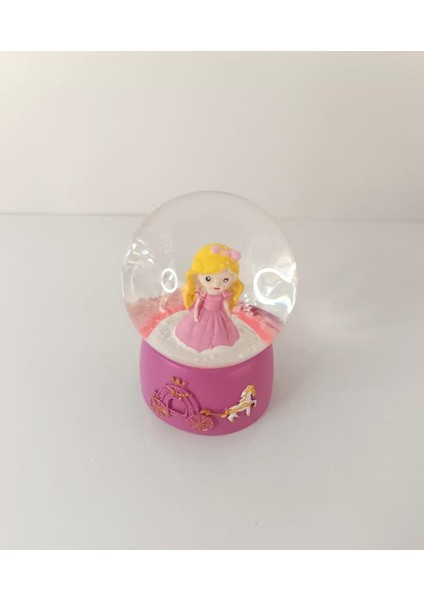 Kar Küresi Prenses Kraliçesi Işıklı Kar Küresi Ev Ofis Dekor Biblo Obje 9 cm modelleri