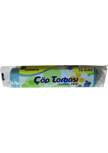 Kalbi Ticaret Çöp Torbası Jumbo Boy 80X110 cm 10'lu x 1 Rulo Mavi Çöp Poşeti