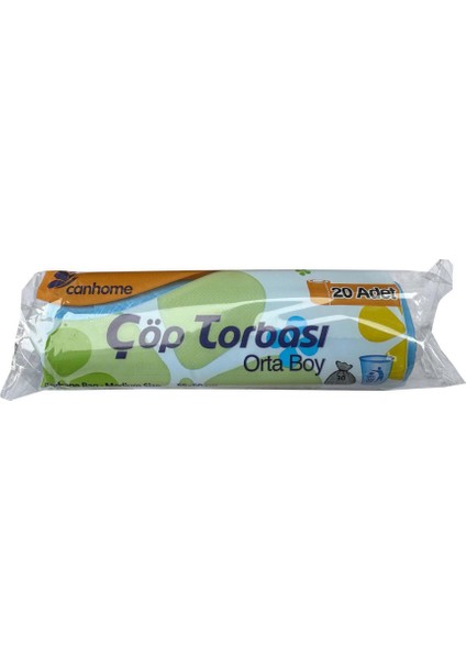 Kalbi Ticaret Çöp Torbası Orta Boy 55X60 cm 20'li x 1 Rulo Mavi Çöp Poşeti