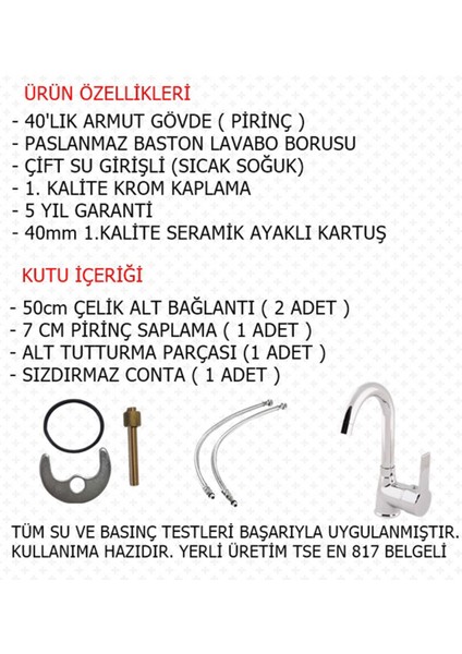 Vos Versa Yms Mix Kuğu Lavabo Batarya (Delta-Armut) Metal XD-026-1