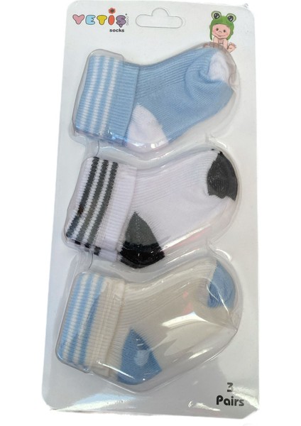 Çemberli Düz Renk Erkek Yenidoğan Kutulu Çorap 3 Çift 6 Adet 0-3 Ay fiyatları