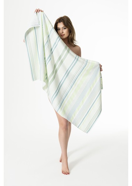 70X140 cm Çizgili Peştemal Tek Yüz Deniz Havuz Plaj Sauna Havlusu