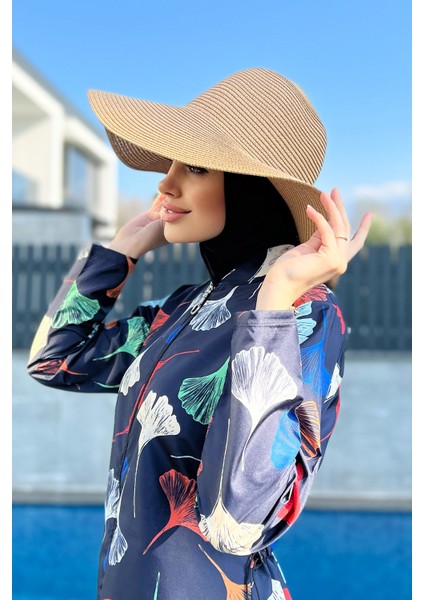 Hello Sunshine Yazılı Hasır Şapka Camel Rş-23 fiyatları