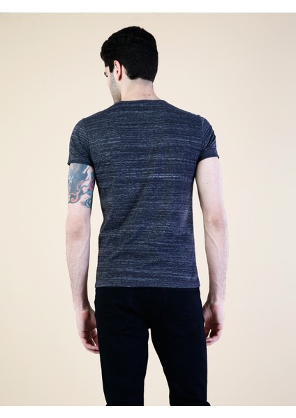 Slim Fit Bisiklet Yaka Örme Erkek Antra Melanj Kısa Kol Tişört Cl1032624 fiyatları