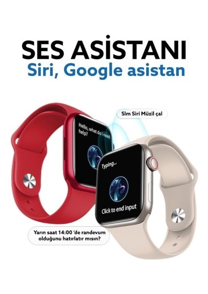 Watch 7 Plus+ New Versiyon Akıllı Saat Siyah Hey Siri Tam Ekran Dokunmatik