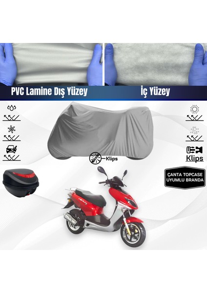 Ultra Shop Keeway Arn 125 Motosiklet Brandası Çanta Topcase Uyumlu Motor Branda