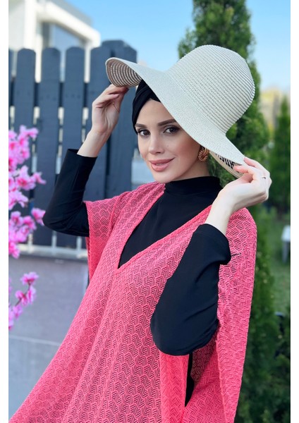 Hello Sunshine Yazılı Hasır Şapka Bej Rş-22
