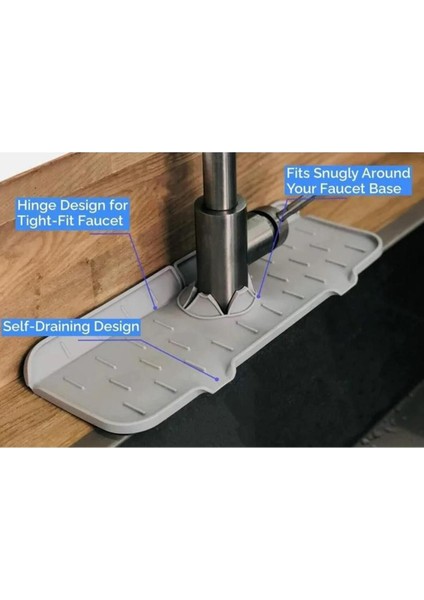 Tezgah Sıçrama Koruyucu Silikon Musluk Altı Mutfak Banyo Lavabo Akıtma Tahliye Ped Sabunluk Lavabo fırsatları