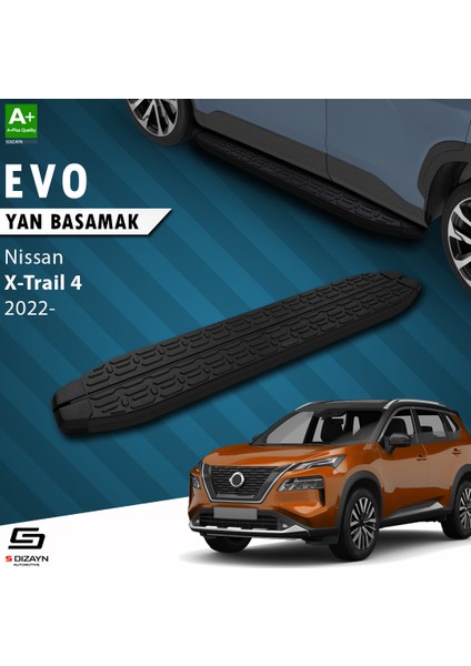 Nissan X-Trail T33 Evo Siyah Yan Basamak 183 Cm 2022 Üzeri A+ Kalite