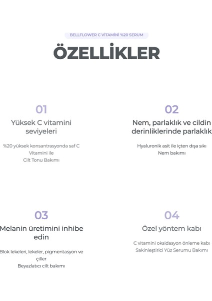 %20 Saf C Vitamini Ve Ferulik Asit Içeren, Leke Ve Yaşlanma Karşıtı Aydınlatıcı Serum 30ml