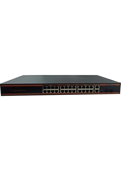 ND1P2422LAG 24 Port Poe+ 10-100 Mbps 2 Port 10-100-1000 Mbps Uplink 2 Port Sfp Switch 300W