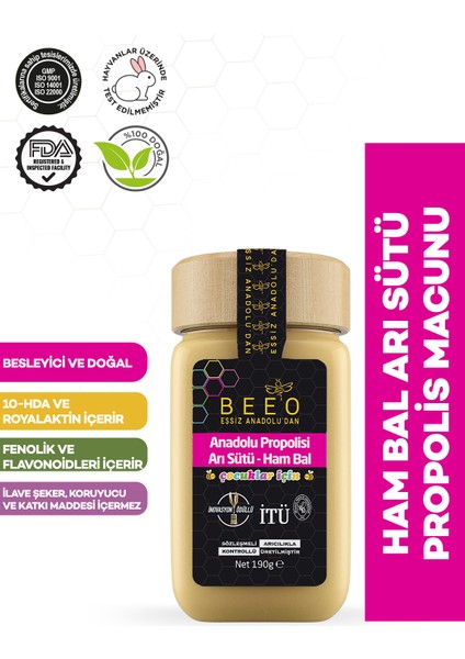 Bee' o  Propolis + Arı Sütü + Ham Bal (Çocuk) 190g