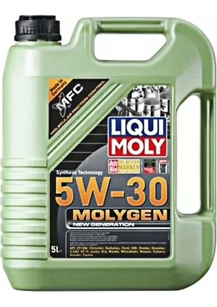 5W30 Molygen New Generation Advence Full Sentetik 5 Litre Motor Yağı 9952 ( Üretim Yılı: 2023 )