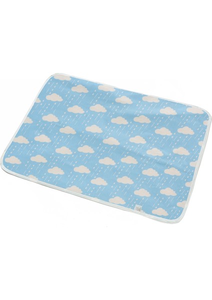 Bulut Yağmur Damlaları Tarzı 60X75CM Köpek Idrar Emici Kumaşlı Yıkanabilir Eğitim Pedi Su Geçirmez Koltuk Kapağı Soğutucu Mat-Köpek Bezi Yeniden Kullanılabilir (Yurt Dışından)