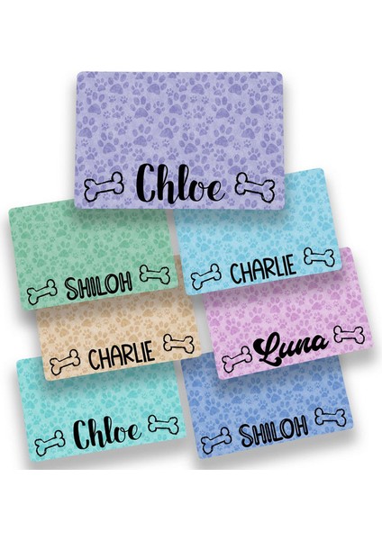 U Tarzı 40X25CM Köpek Kedi Için Özel Ad Desenli Kolay Yıkanabilen Pet Yemlik Matı Pet Mat Kap Tabak Pet Mat Su Içme Matı Pet Mat Mama Matı Pu Malzeme Özelleştirilmiş Isim Deseni (Yurt Dışından) modelleri