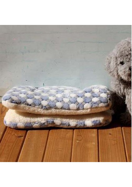 Nokta Mavisi Stili 47X33CM Sıcak Yumuşak Polar Evcil Hayvan Matı Seyahat Kedi Kum Köpek Battaniye Yavru Yastık Evcil Pad Köpek Yatağı Cheaze Küçük ve Büyük Köpekler Için (Yurt Dışından)