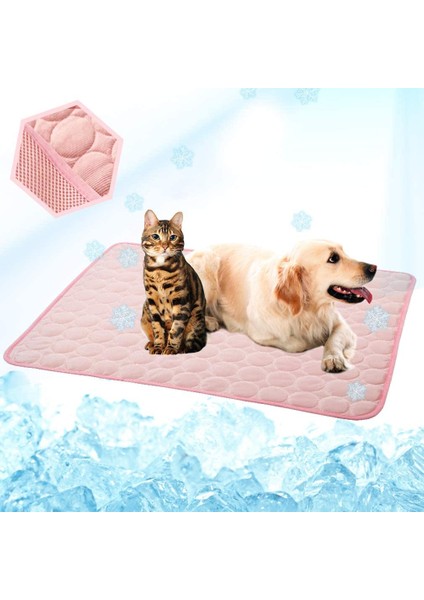 Pembe Tarzı Xs 40X30CM Köpekler Kediler Için Yazlık Kendinden Soğutmalı Mat, Nefes Alabilen Evcil Hayvan Kafes Ped, Taşınabilir Yıkanabilir Evcil Hayvan Soğutma Battaniyesi (Yurt Dışından)