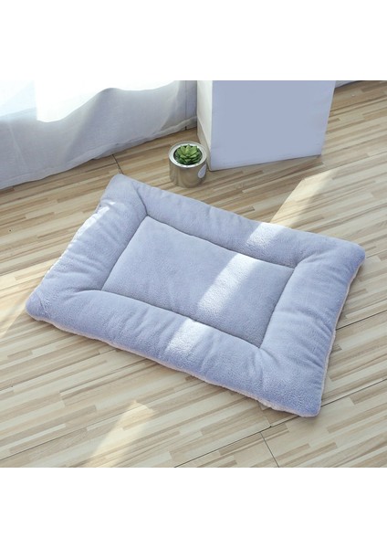Gri Tarzı 58X39CM Kare Flanel Köpek Yatağı Sıcak ve Nefes Alabilen Yumuşak Yatak Matı - Küçük Orta Büyük Köpekler ve Kediler Için Pet Yatakları (Yurt Dışından)