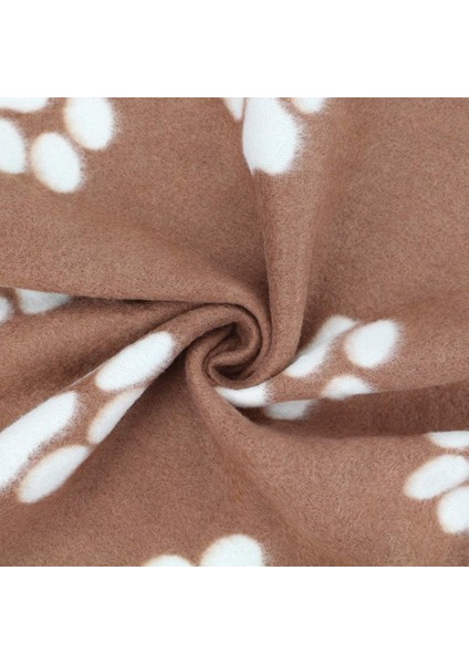 Çay Kahvesi Stili 60X70CM Kedi Köpek Kürk Battaniye Yumuşak Polar Battaniyeler Uyku Matı Yatak Kapağı Pati Baskılı - Küçük Hayvanlar Için (Yurt Dışından)