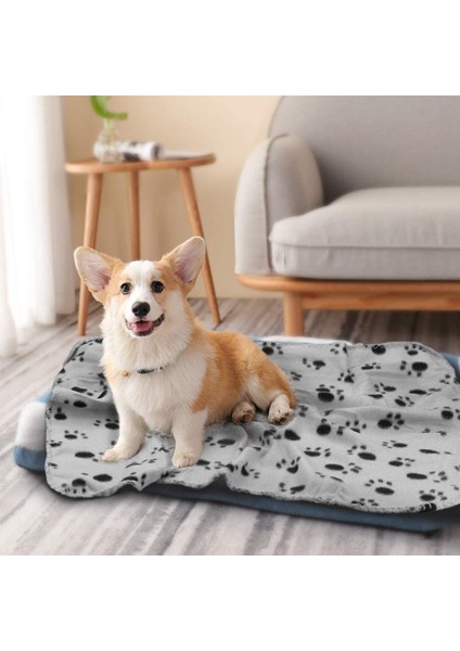 Çay Kahvesi Stili 60X70CM Kedi Köpek Kürk Battaniye Yumuşak Polar Battaniyeler Uyku Matı Yatak Kapağı Pati Baskılı - Küçük Hayvanlar Için (Yurt Dışından) indirimleri