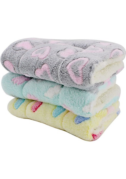 Sarı Aşk Tarzı 3-48X68CM Köpek Kedi Yumuşak Polar Yatak Matı Yavru Chihuahua Yastık Ev Halısı Sıcak Tutma Örtüsü (Yurt Dışından)