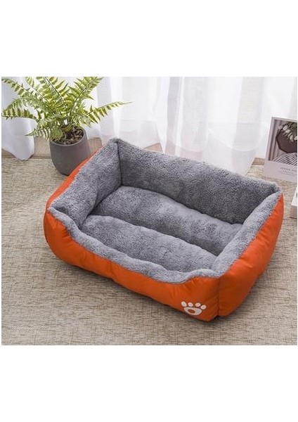 Turuncu Tarzı 42X30 cm Sıcak Köpek Kulübesi Yumuşak Yastık Büyük Köpek Yatağı Sepetler Sonbahar Kış Kedi Için Yatak Yıkanabilir Ev Yavru Malzemeleri Pamuk Kulübe Mat (Yurt Dışından)
