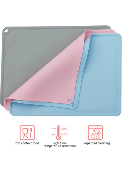 Pembe Tarzı S (41 x 31 Cm) Kedi Için Suya Dayanıklı Kaymaz Pet Mat Silikon Pet Mama Matı Kedi Mama ve Su Matı Köpek Mama Matı Kolay Temiz (Yurt Dışından) indirimleri