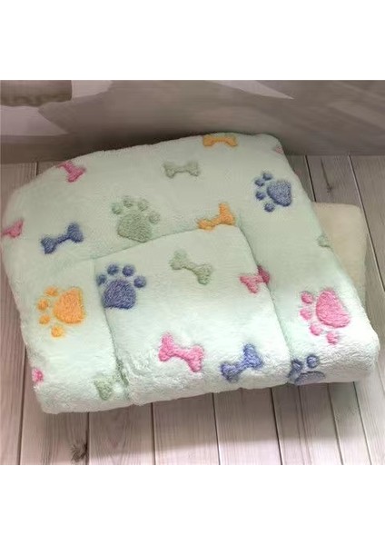 Yeşil Kemik Stili 3-48X68CM Köpek Kedi Yumuşak Polar Yatak Matı Yavru Chihuahua Yastık Ev Halısı Sıcak Tutma Örtüsü (Yurt Dışından)