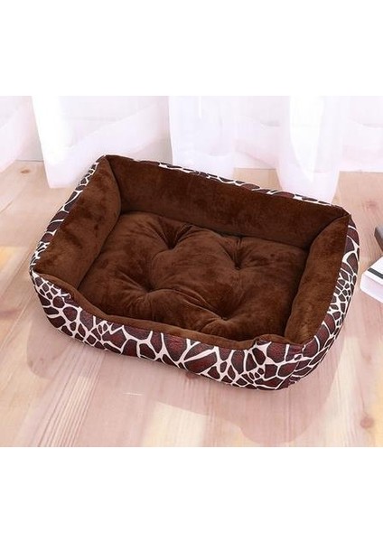 Leopar Tarzı 42X30 cm Sıcak Köpek Kulübesi Yumuşak Yastık Büyük Köpek Yatağı Sepetler Sonbahar Kış Kedi Için Yatak Yıkanabilir Ev Yavru Malzemeleri Pamuk Kulübe Mat (Yurt Dışından)
