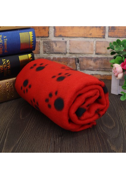 Kırmızı Stil 60X70 cm Yumuşak Sevimli Evcil Hayvan Köpek Battaniyesi Kış Sıcak Kedi Köpek Yatak Matbaskı Yatak Minderi Küçük Orta Büyük Köpekler Polar Evcil Hayvan Malzemeleri (Yurt Dışından)