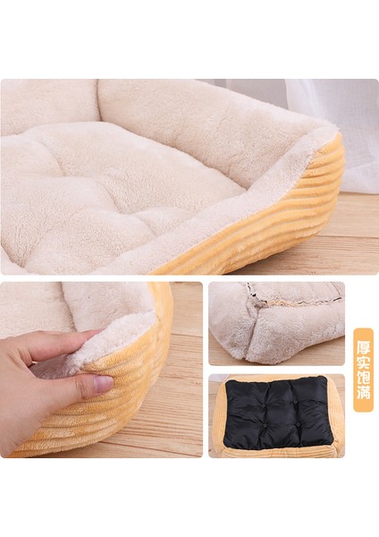 Bordo Tarzı 42X30 cm Sıcak Köpek Kulübesi Yumuşak Yastık Büyük Köpek Yatağı Sepetler Sonbahar Kış Kedi Için Yatak Yıkanabilir Ev Yavru Malzemeleri Pamuk Kulübe Mat (Yurt Dışından) fırsatları